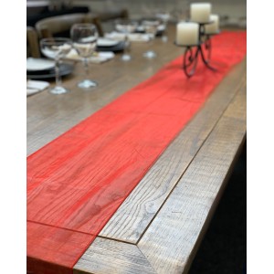 Table Runner, Organza 3m Red
